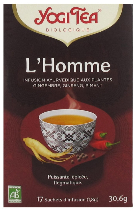 Yogi Tea L'Homme Bio 17 Sachets - Pharmacie Agnès Praden à Alès