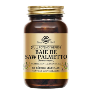 Solgar Baie de Saw Palmetto 100 gélules  - Pharmacie Agnès Praden à Alès