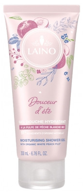 Laino Gel Douche Hydratant Pulpe de Pêche Blanche 200 ml - Pharmacie Agnès Praden à Alès