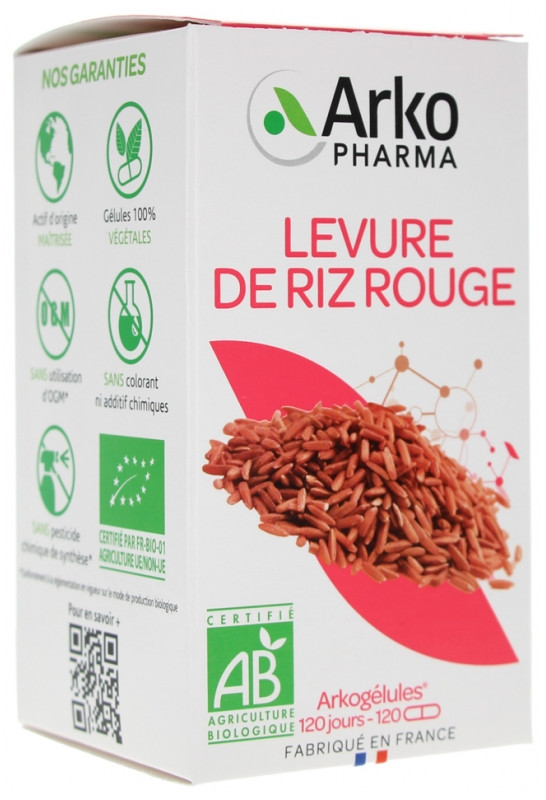 Arkopharma Arkogélules Levure de Riz Rouge Bio 120 Gélules - Pharmacie Agnès Praden à Alès