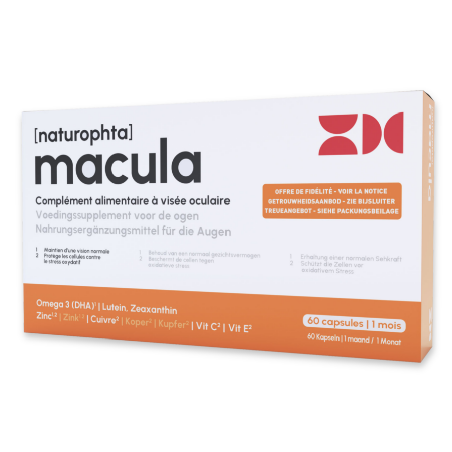 Naturophta Macula 60 capsules  - Pharmacie Agnès Praden à Alès