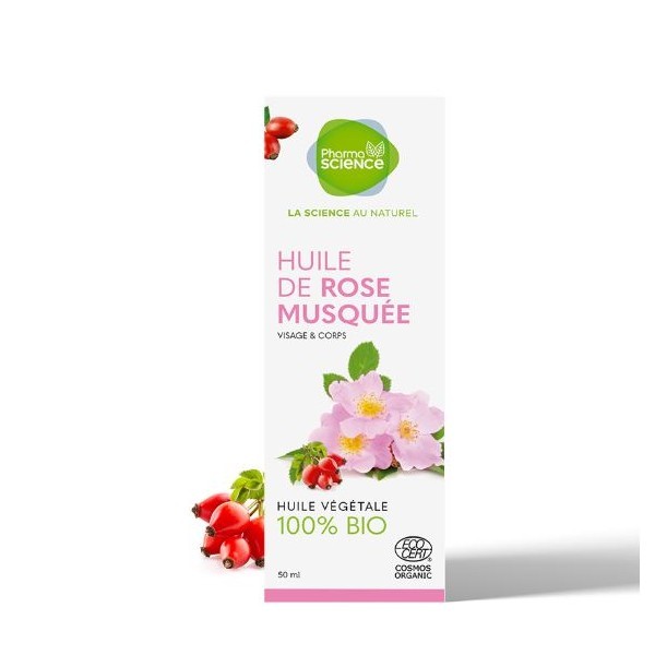 Pharmascience huile de rose musque 50ml - Pharmacie Agnès Praden à Alès