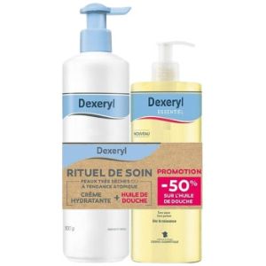 Dexeryl Rituel de Soin Crème 500g + Huile de Douche 500ml - Pharmacie Agnès Praden à Alès