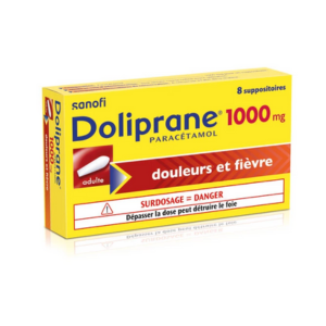 Doliprane 1000 mg 8 suppositoires - Pharmacie Agnès Praden à Alès