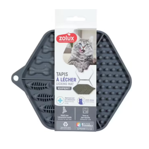 Zolux Tapis à Lécher Gris en Silicone pour Chat - Pharmacie Agnès Praden à Alès