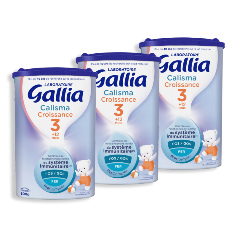 Gallia Calisma Croissance Lait dès 12 mois 3 x 800g - Pharmacie Agnès Praden à Alès
