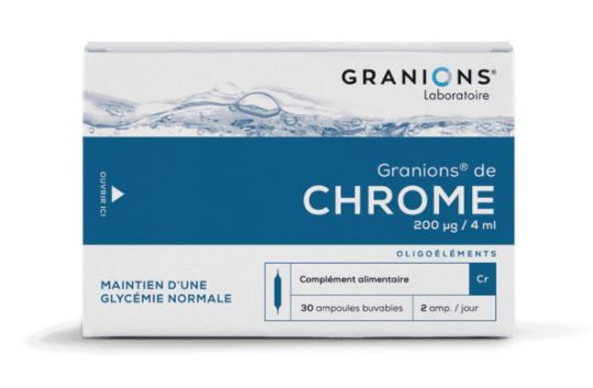Granions Chrome 200 µg 30 Ampoules 2ml - Pharmacie Agnès Praden à Alès