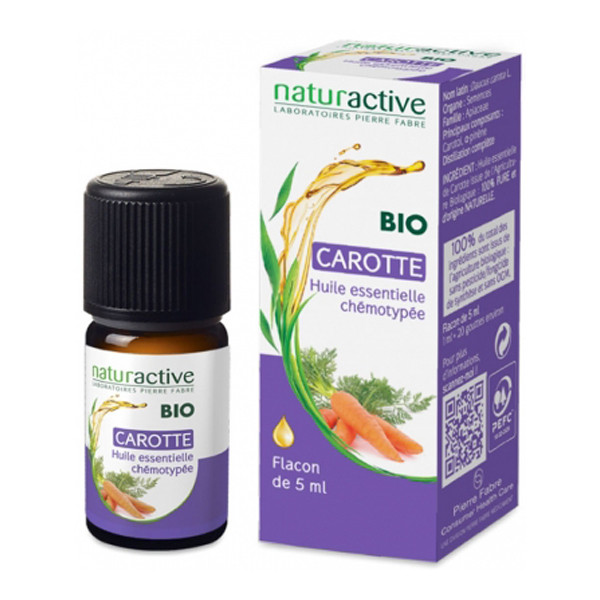 Naturactive huile essentielle de carotte bio 5ml - Pharmacie Agnès Praden à Alès