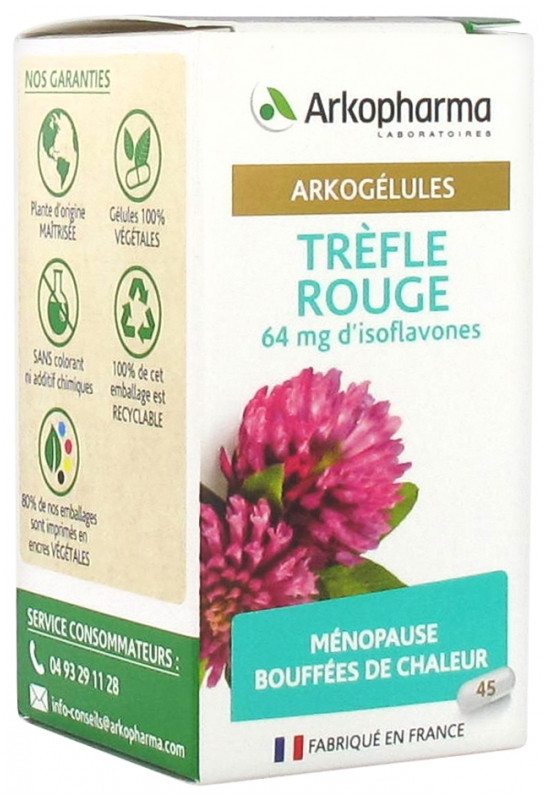 Arkopharma Arkogélules Trèfle Rouge 45 gélules - Pharmacie Agnès Praden à Alès