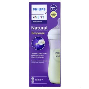 Avent Natural Response Biberon 330 ml 3 Mois et + - Pharmacie Agnès Praden à Alès