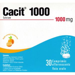 Theramex Cacit 1000 mg 30 Comprimés Effervescents - Pharmacie Agnès Praden à Alès