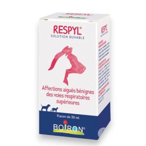 Boiron Respyl Affection Respiratoire Chien et Chat 30ml - Pharmacie Agnès Praden à Alès