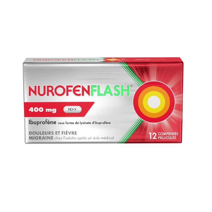 Nurofen Flash 400mg 12 Comprimés Pélliculés - Pharmacie Agnès Praden à Alès