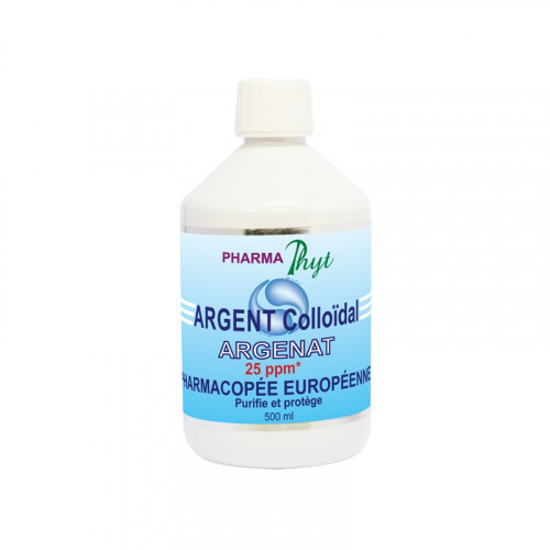Argent colloïdal 25ppm Argenat - 500 ml - Pharmacie Agnès Praden à Alès