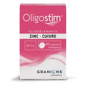 Granions Oligostim Zinc Cuivre 40 Comprimés - Pharmacie Agnès Praden à Alès