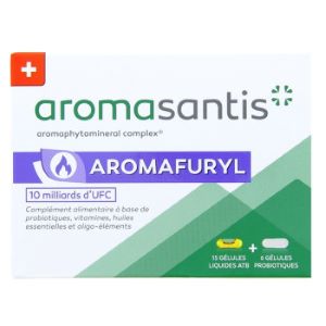 Santis Aromasantis Aromafuryl 15 Gélules Liquides Atb+ 6 Gélules Probiotiques - Pharmacie Agnès Praden à Alès