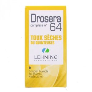 Lehing Drosera N°64 Toux sèches Ou Quinteuse Gouttes 30ml - Pharmacie Agnès Praden à Alès