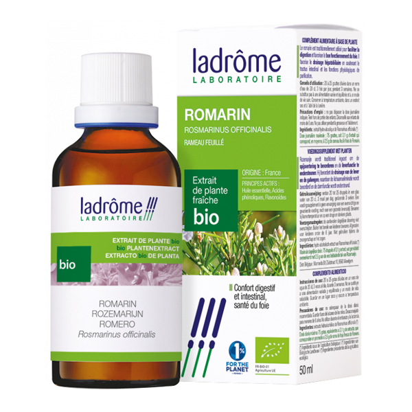 Ladrôme extrait de plante fraîche bio romarin  50ml - Pharmacie Agnès Praden à Alès