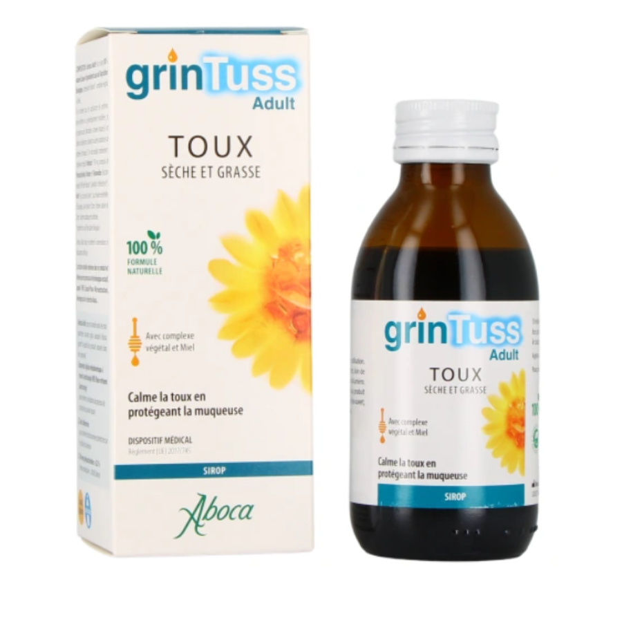 Aboca Grintuss Adulte Toux 180 ML - Pharmacie Agnès Praden à Alès