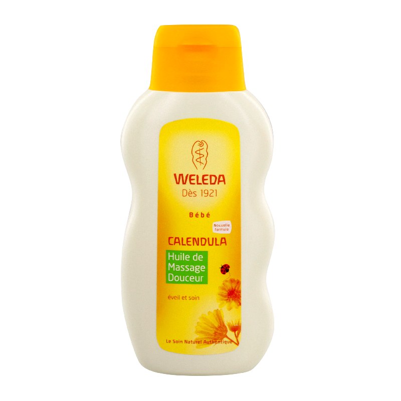 Weleda Huile de massage douceur bébé au Calendula 200mL - Pharmacie Agnès Praden à Alès