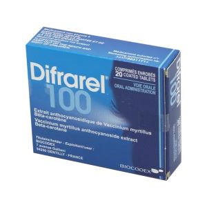 Biocodex Difrarel 100 mg, 20 Comprimés Enrobés  - Pharmacie Agnès Praden à Alès