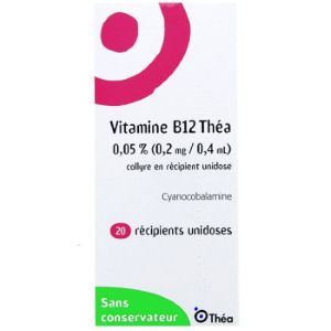 Thea Vitamine B12 0,05% Collyre 20 Unidoses/0,4ml - Pharmacie Agnès Praden à Alès