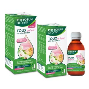 PHYTOSUN AROMS SIROP ENFANT TOUX SECHE ET GRASSE 200ML - Pharmacie Agnès Praden à Alès