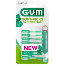 GUM Soft Picks Comfort Flex Cool Mint 40 Unités - Pharmacie Agnès Praden à Alès