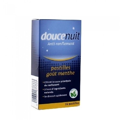 Douce nuit anti ronflement double action 16 pastilles - Pharmacie Agnès Praden à Alès