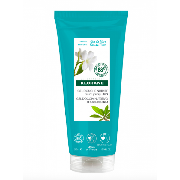 Klorane Gel douche parfum eau de Tiaré 200ml - Pharmacie Agnès Praden à Alès