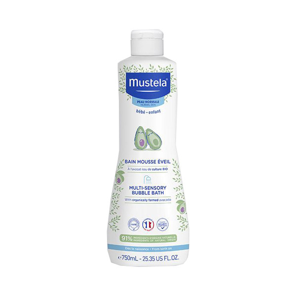 Mustela bain mousse eveil à l'avocat bio 750ml - Pharmacie Agnès Praden à Alès
