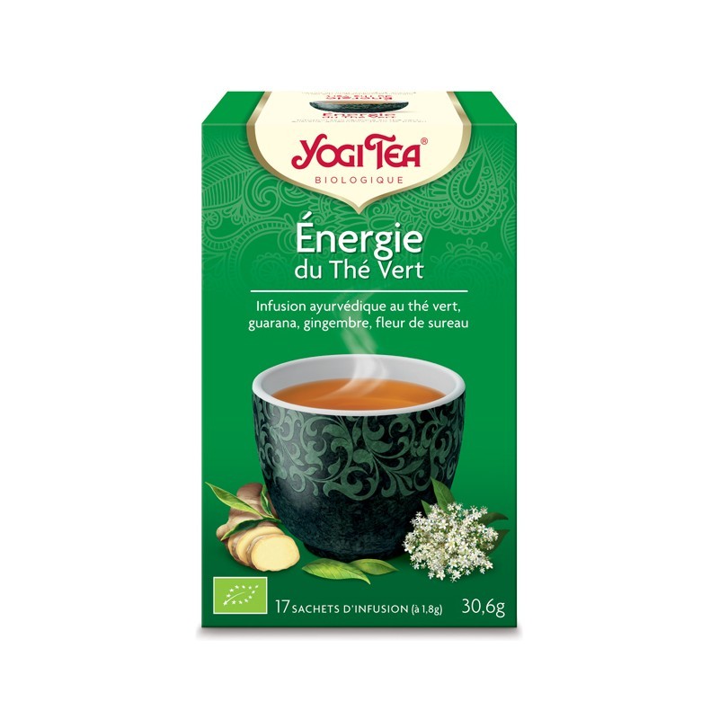 Yogi Tea Infusion Energie du Thé Vert 17 sachets - Pharmacie Agnès Praden à Alès