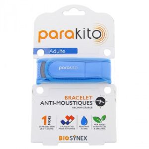 Parakito Bracelet Anti-Moustiques Adulte - Bleu - Pharmacie Agnès Praden à Alès