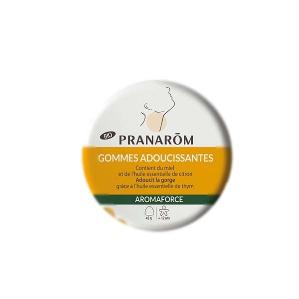 Pranarôm aromaforce gommes adoucissantes miel/citron bio 45g - Pharmacie Agnès Praden à Alès