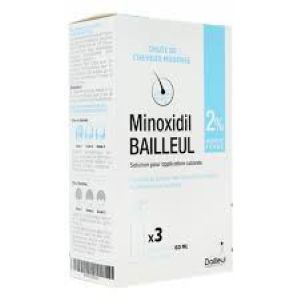 Minoxidil 2% Solution 3x60ml - Pharmacie Agnès Praden à Alès