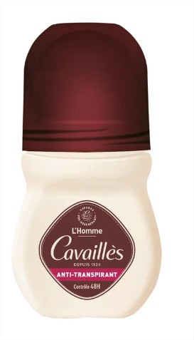 Cavailles Déodorant Anti-transpirant Homme contrôle 48h Roll-on 50ml - Pharmacie Agnès Praden à Alès