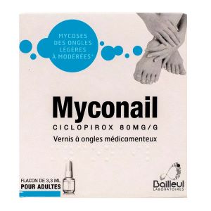Bailleul Myconail Vernis A Ongles Médicamenteux Flacon 3,3 ml - Pharmacie Agnès Praden à Alès