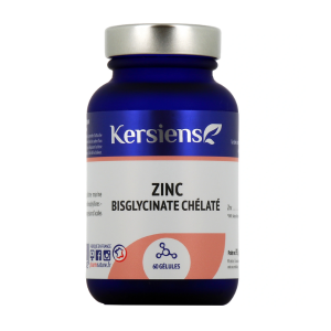 Kersiens Zinc Bisglycinate Chélaté 60 gélules  - Pharmacie Agnès Praden à Alès