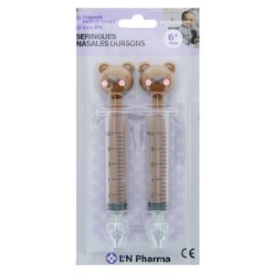 L2N Pharma Seringues Lavage Nasale Oursons x2 - Pharmacie Agnès Praden à Alès