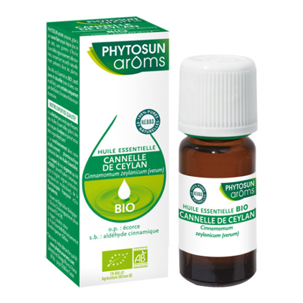 Phytosun arôms huile essentielle cannelle de ceylan bio 5ml - Pharmacie Agnès Praden à Alès