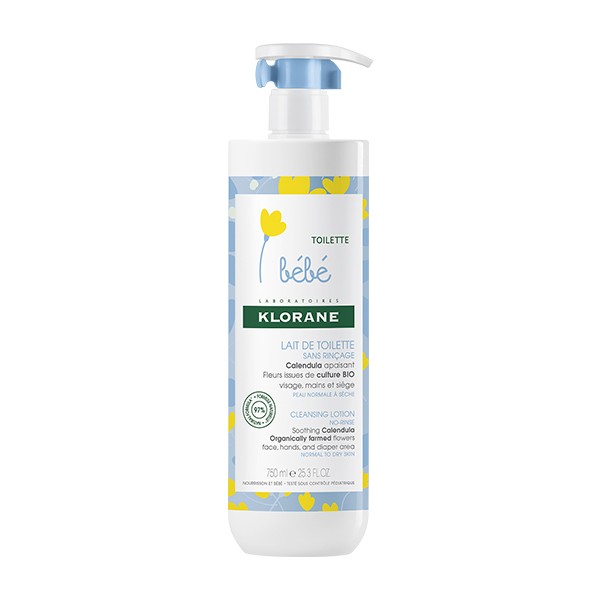 Klorane Bébé lait de toilette 750ml - Pharmacie Agnès Praden à Alès