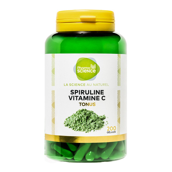 Pharmascience spiruline vitamine C tonus 200 gélules - Pharmacie Agnès Praden à Alès