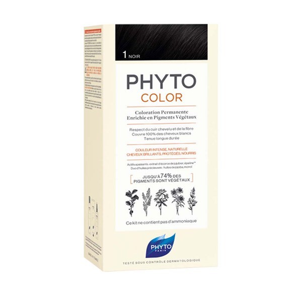 Phytocolor 1 noir coloration permanente 122ml - Pharmacie Agnès Praden à Alès