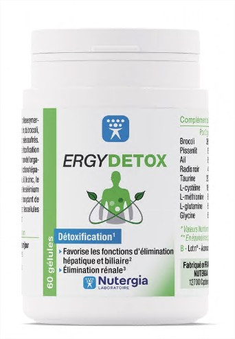 Nutergia Ergydetox 60 gélules - Pharmacie Agnès Praden à Alès