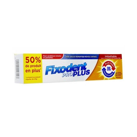 Fixodent Pro Plus La Meilleure Fixation 60g - Pharmacie Agnès Praden à Alès