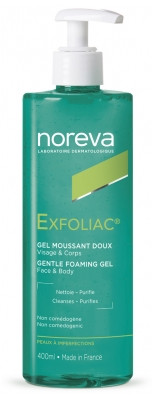 Noreva Exfoliac Gel Moussant Doux 400 ml - Pharmacie Agnès Praden à Alès