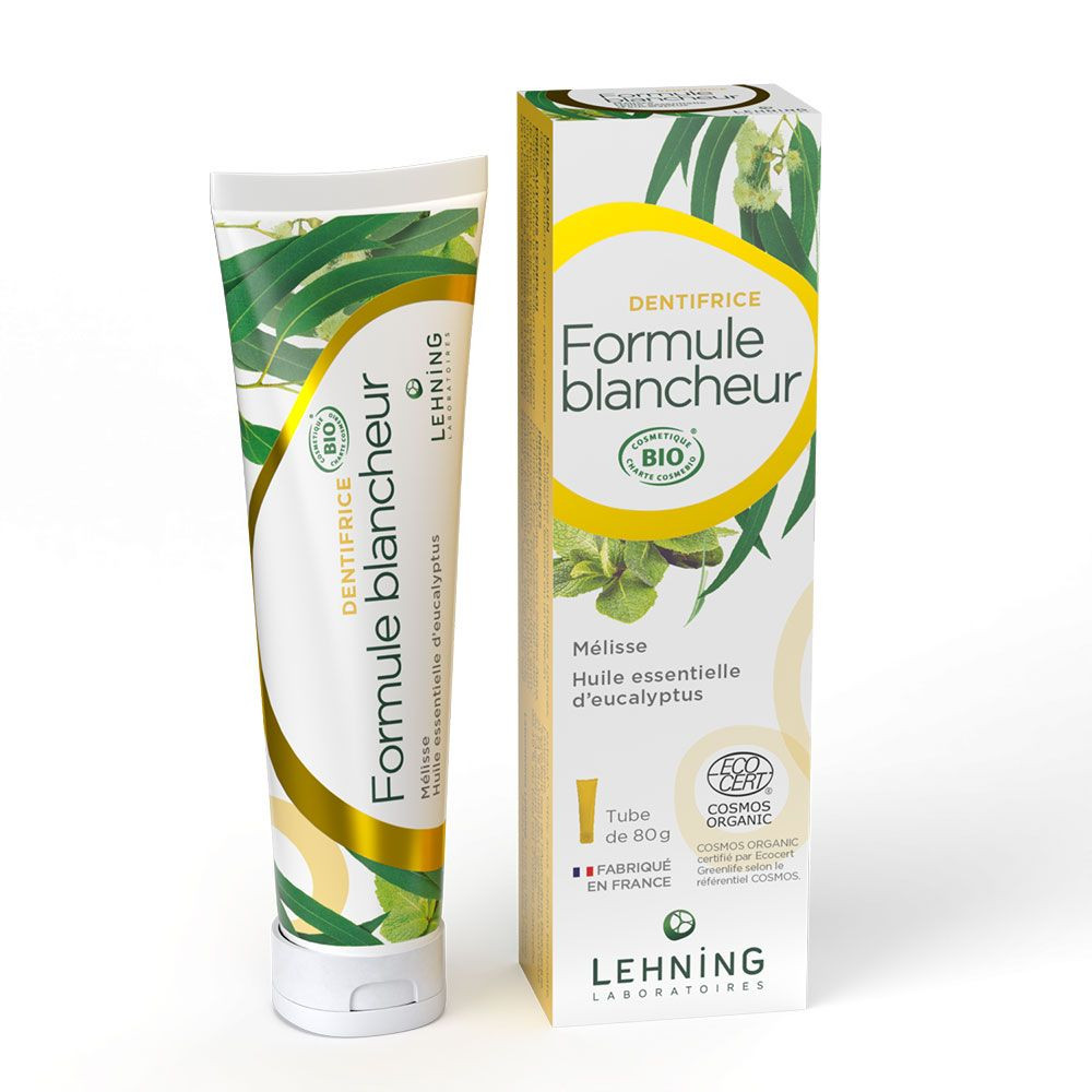 Lehning Dentifrice Formule Blancheur Bio 80g - Pharmacie Agnès Praden à Alès