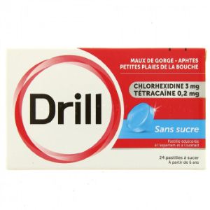Drill Sans Sucre 24 Pastilles Edulcorées - Pharmacie Agnès Praden à Alès