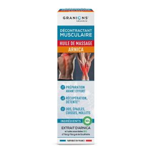 Laboratoire des Granions Décontractant Musculaire Huile De Massage Arnica 100ml - Pharmacie Agnès Praden à Alès