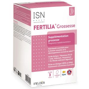 Ineldea Santé Naturelle Fertilia Grossesse Supplémentation Femme Enceinte 90 Capsules   - Pharmacie Agnès Praden à Alès